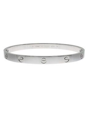 Cartier Love Bracelet White Gold 18K Bangle 21 20.5